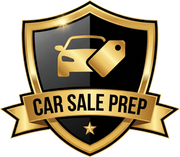 Car sale preparation detailing badge