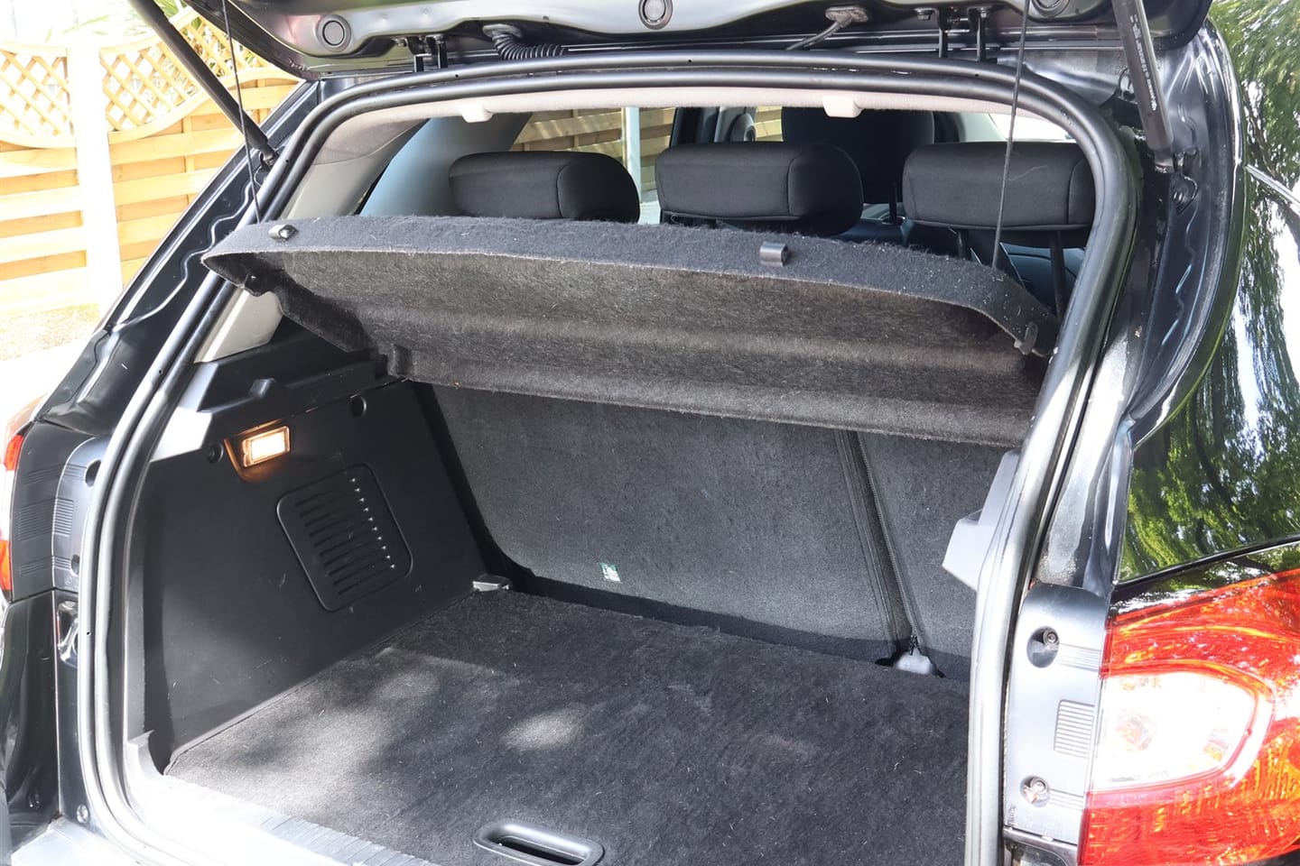 Car boot after a full interior deep clean and pet hair removal