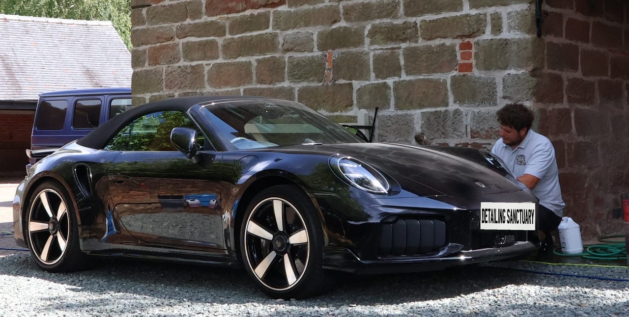 Black Porsche 911 Turbo after ceramic coating - an example of what the price buys