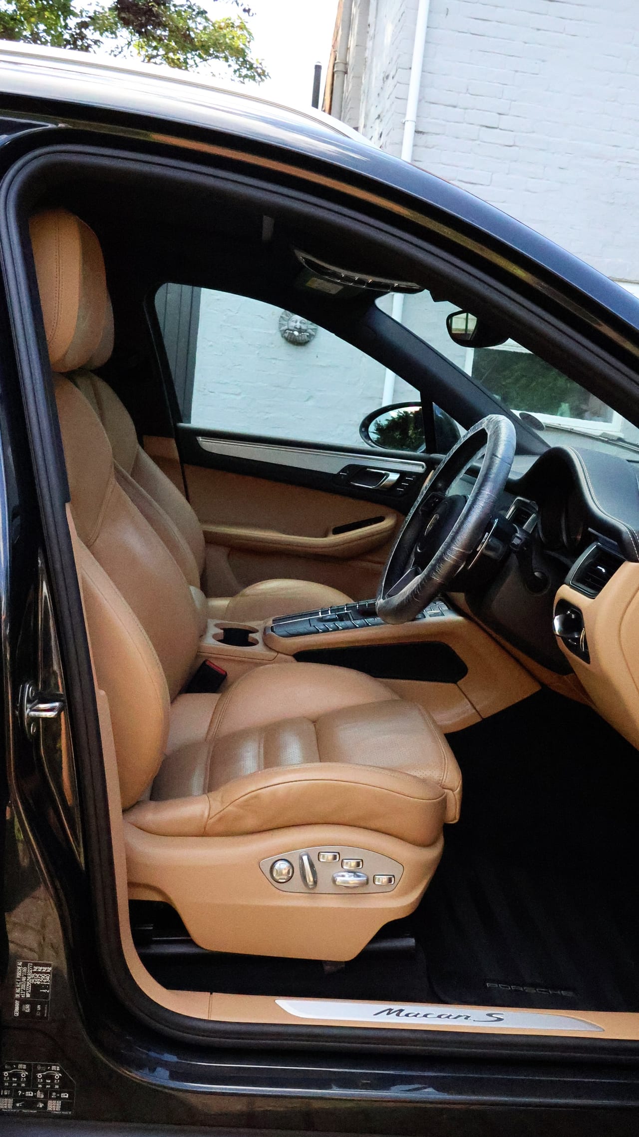 Porsche Macan leather interior after a deep clean in Wolverhampton