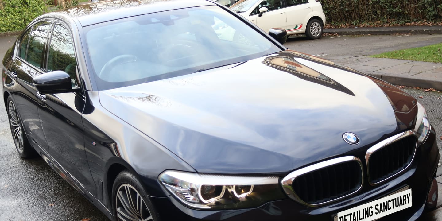 Black BMW 5 Series detailed in Wolverhampton