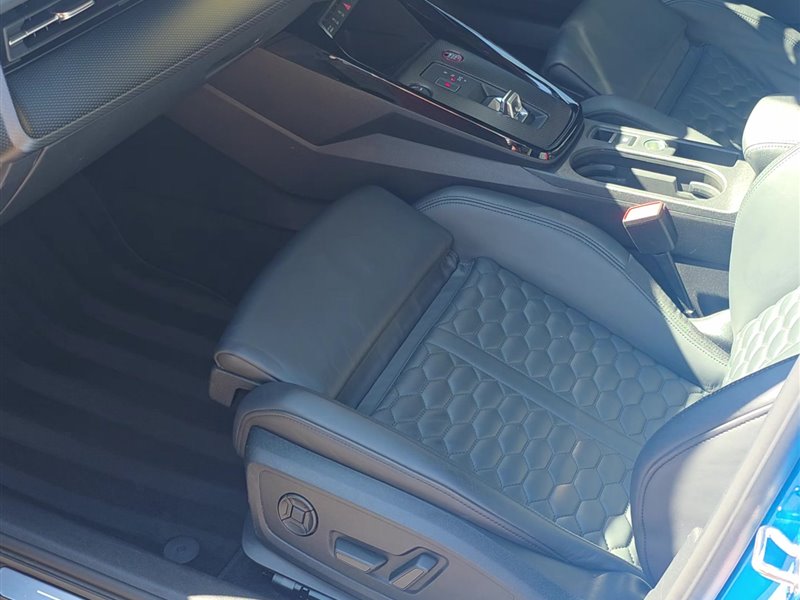 Audi RS3 diamond-stitched sports seats after an interior deep clean