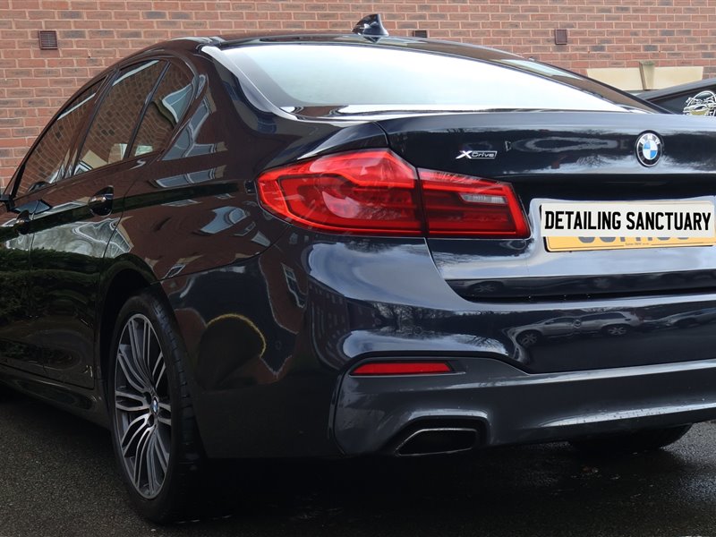 BMW 5 Series rear light detail after decontamination