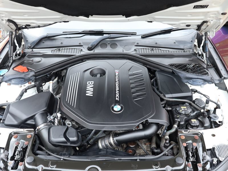 BMW engine bay cleaned and dressed