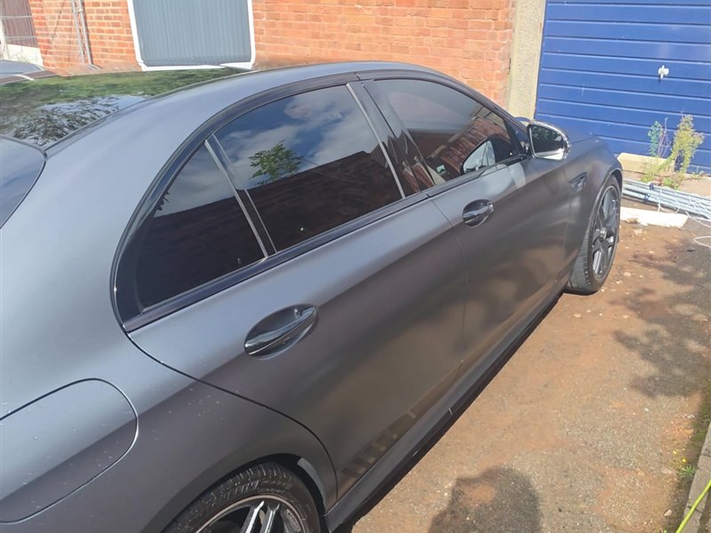 Mercedes profile shot after decontamination and protection