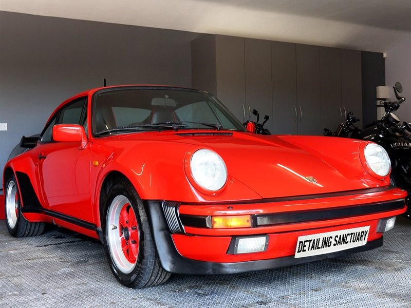 Classic red Porsche 911 Carrera after a full detail in Wolverhampton