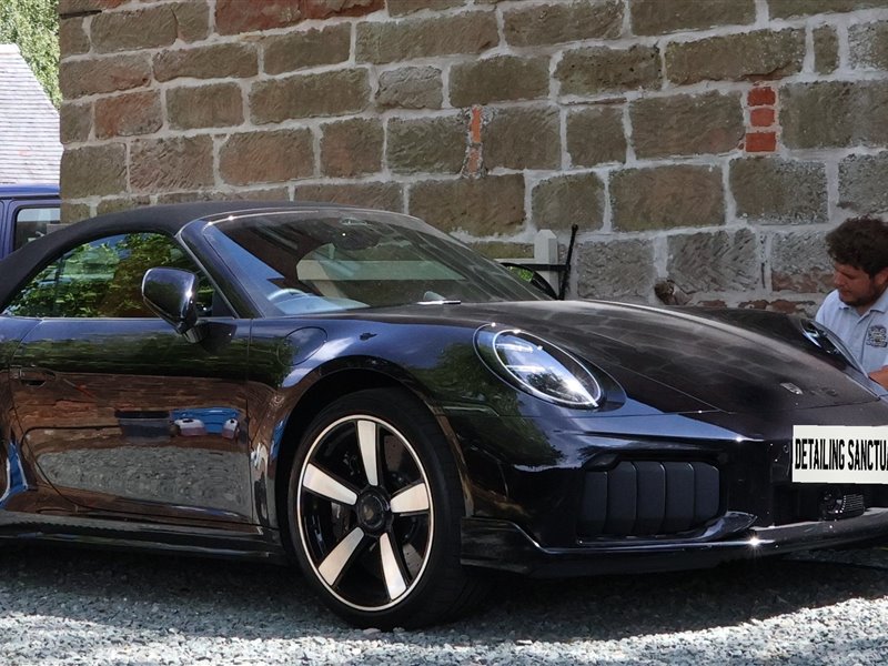 Black Porsche 911 Turbo after ceramic coating