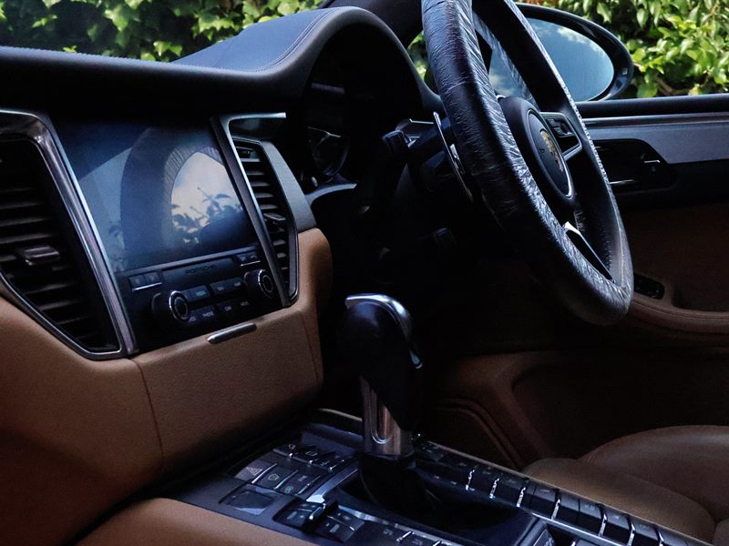 Porsche Macan dashboard and leather after an interior detail
