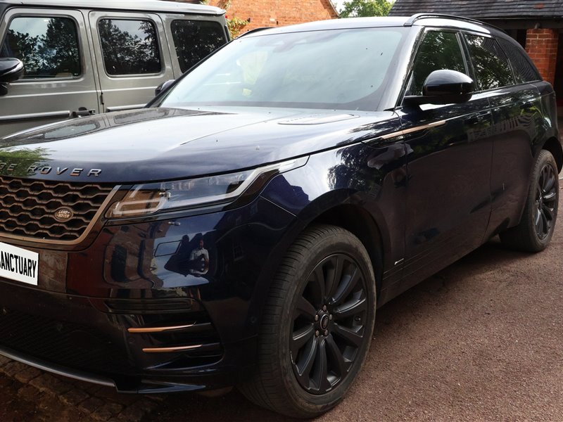 Black Range Rover Velar rear after paint correction